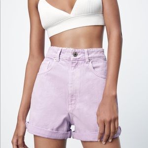 NWT 💕 Zara Baby Pink Mom Fit Shorts 🌷